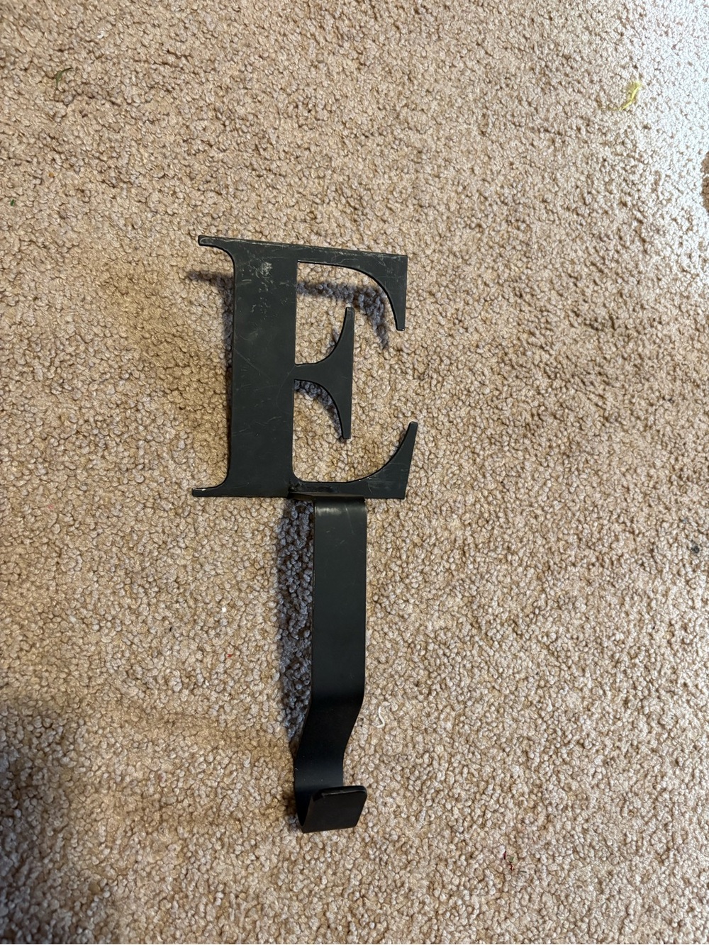 Black Letter 'E' Hook - Decorative Home Decor